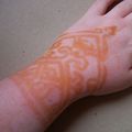 tatouage au henné, le résultat