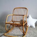 Grande quinzaine du rotin sur be løppi : rocking-chair enfant vintage