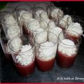 VERRINE GELEE DE TOMATE CHANTILLY DE FETA