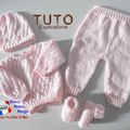PATRON tricot bb FACILE et PREMA modele layette bébé et patron a tricoter Explications tuto brassière, bonnet, chaussons et Reborn