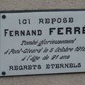  FERRE Fernand Léon (Levroux) + 05/10/1918 Pont-Givart (51)