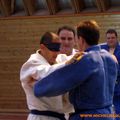 L'équipe de France de judo handisport à la maison d'arrêt de Villeneuve.	