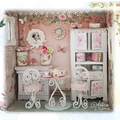 Un salon miniature très chic et shabby