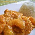 Crevettes sauce au curry