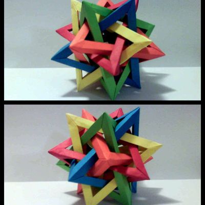 Dodécaèdre (cinq tétraèdres imbriqués)