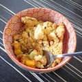 Crumble mangue rhubarbe