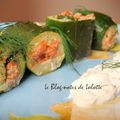 Brochettes de courgettes farcies saumon fumé