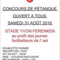 Concours de pétanque, au profit des jeunes