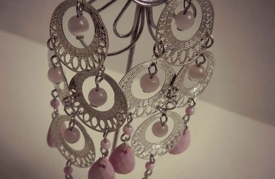 boucles d'oreilles pendantes romantique