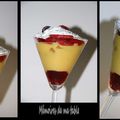 Verrine de crème d'ananas aux fraises