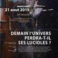 Conférence du 21 août 2019 à 20 h Amphithéâtre du laboratoire Arago