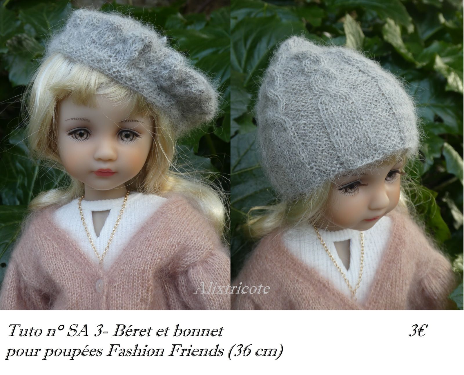 Tuto n° SA 3- Béret et bonnet 