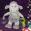 Doudou mouton vache, éveil, Mots d'enfants, beige marron clair