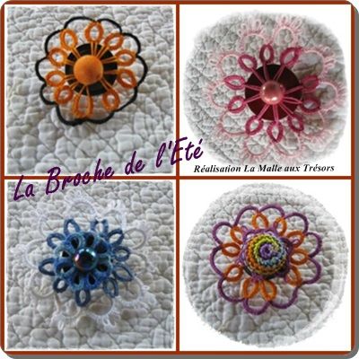 Suite des broches en frivolité : Mai 2015