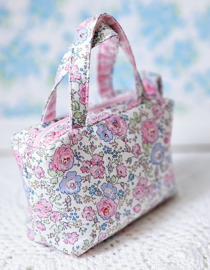 mini trousse tissu liberty rose