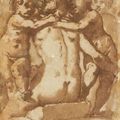 Attribué à Taddeo ZUCCARO (San Angelo in Vado 1529 - Rome 1566) - Charité vue de dos