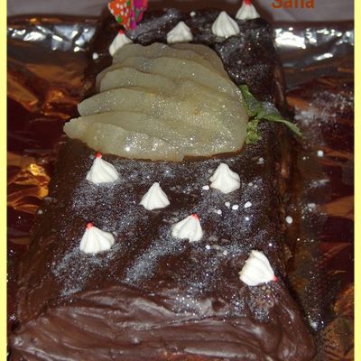 Bûche poire chocolat