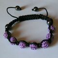 203 - Bracelet Shamballa Violet