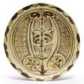 An Abbasid polychrome lustre pottery bowl, Mesopotamia or Central Asia, 9th century