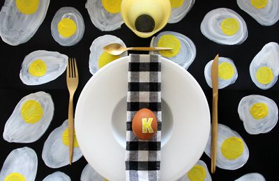 DIY déco de Pâques : les sets de table oeufs au plat