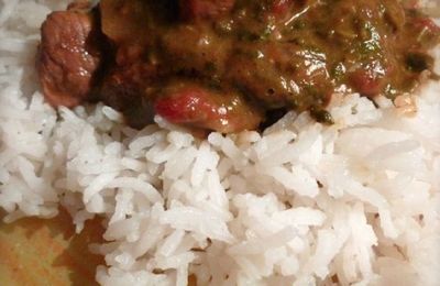 Agneau & épinards mijotés à l'indienne (agneau Palak)