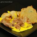 Duo de ris de veau et Saint-Jacques sauce safran