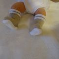 chaussons bébé tricotés main