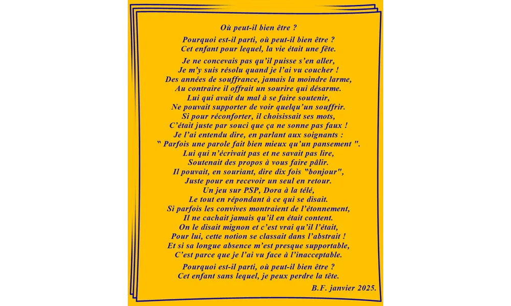Où peut-il bien être ?