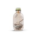 An inside-painted glass snuff bottle. Signed Zhou Leyuan, cyclically dated Renchen year corresponding to 1892