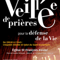 Veillée pour la Vie : samedi 18 janvier