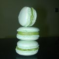 Pour ma première, des macarons au thé vert !