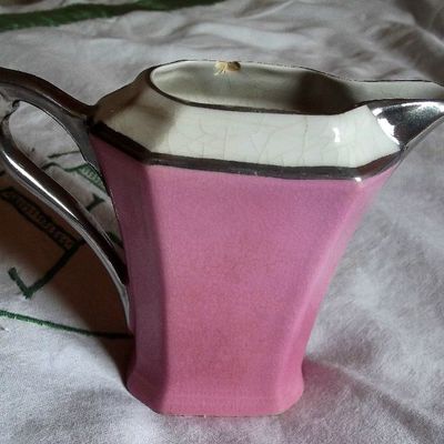 VERSEUSE ANCIENNE COULEUR ROSE ET ARGENT - STYLE ART DECO