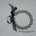 bracelet "petits pois" noir