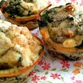 MUFFINS-BROWNIES ÉPINARDS-NOIX-FETA