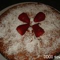 Gâteau aux fraises et noix de coco