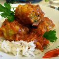 BOULETTES DE CABILLAUD AU COULIS DE TOMATES EPICE
