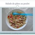 Salade de pâtes au poulet, tomates, champignons