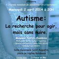 Journée mondiale de sensibilisation à l'autisme le 02 avril 2014