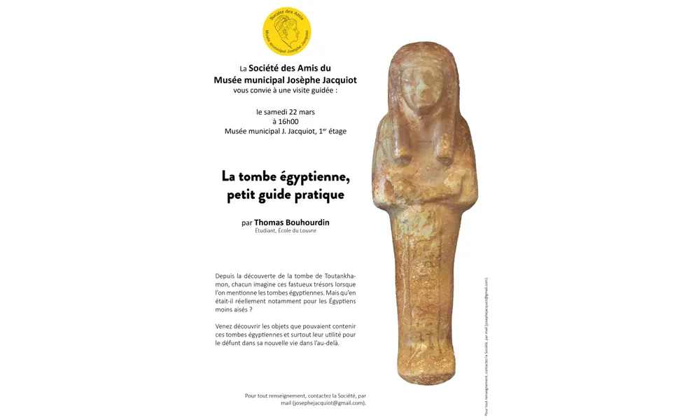 Conférence " La tombe égyptienne ,petit guide pratique"par Thomas Bouhourdin