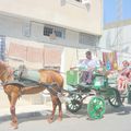 Un petit tour d'Hammamet ... en taxi hippomobile.