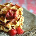 Gaufres {framboises-coco}