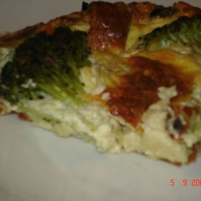 Quiche sans pâte aux brocolis