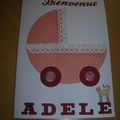 CARTE DE NAISSANCE PETITE ADELE