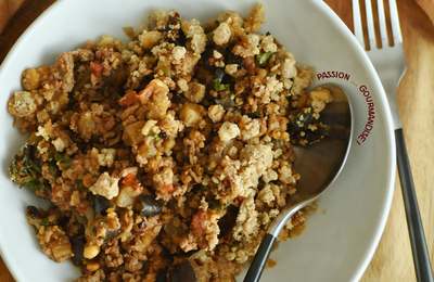 CRUMBLE D'AGNEAU & D'AUBERGiNE