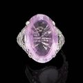 An art deco kunzite and diamond ring, by Cartier circa 1920