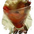 Verrine de fraises nouvelles au mascarpone battu