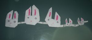 Guirlande de lapins en Origami avec prénom