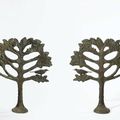 Diego Giacometti (1902-1985), Paire d’Arbres de vie ou Arbres à l’oiseau et à l'escargot, vers 1968