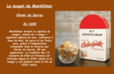 le nougat de Montélimar, en 1650