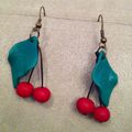 Boucles d'oreilles cerises 